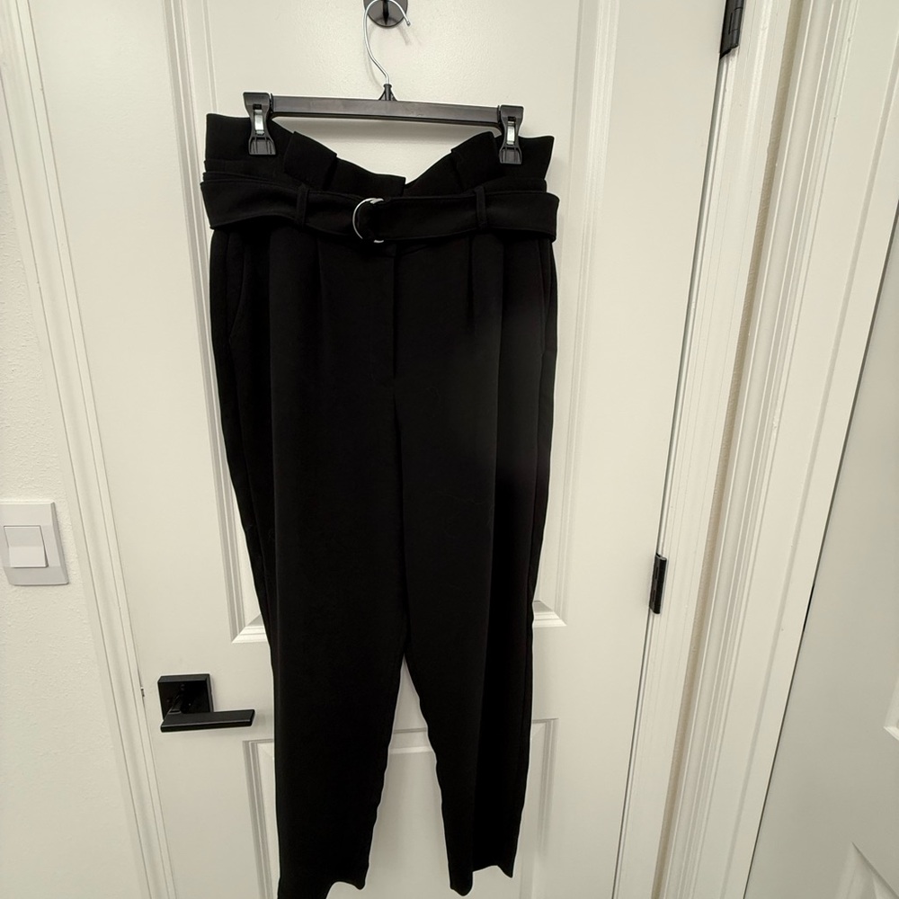 Express Stylist Super High Waisted Paperbag Belted Pants NWOT